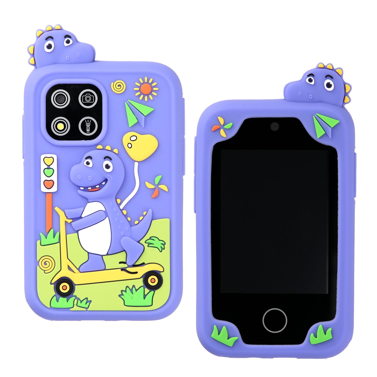【AuBee キッズフォン G10S】 子供用 スマートフォン おもちゃ トイカメラ 2.8インチ IPS画面 デュアルカメラ 8GB容量 歩数 計 18種類のゲーム 音楽 英語学習 アラーム ライト付き Type- C充電 キッズトイ (ユニコーン紫/ユニコーンピンク/恐竜グリ ーン/恐竜ブルー) 6歳以上対象