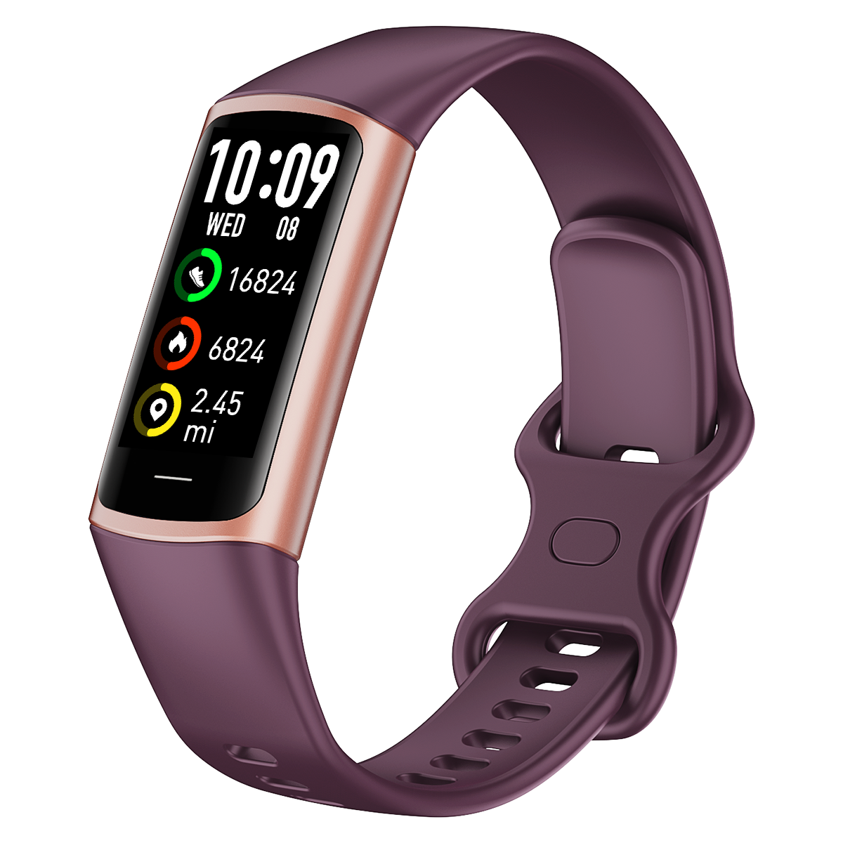 mamolite ML02：手軽に始める見守り・健康管理デバイス 睡眠状態・参考体温・心拍数・簡易SpO2・万歩計・スポーツ記録(ブラック・パープル・サクラピンク)